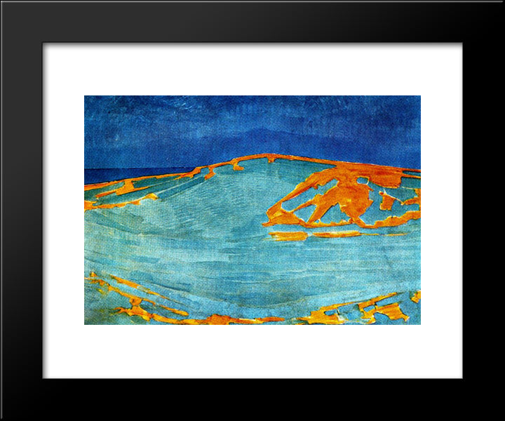 Dune In Zeeland 20x24 Black Modern Wood Framed Art Print Poster by Mondrian, Piet