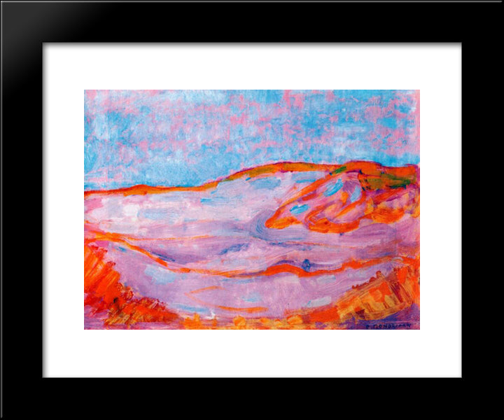 Dune Iv 20x24 Black Modern Wood Framed Art Print Poster by Mondrian, Piet
