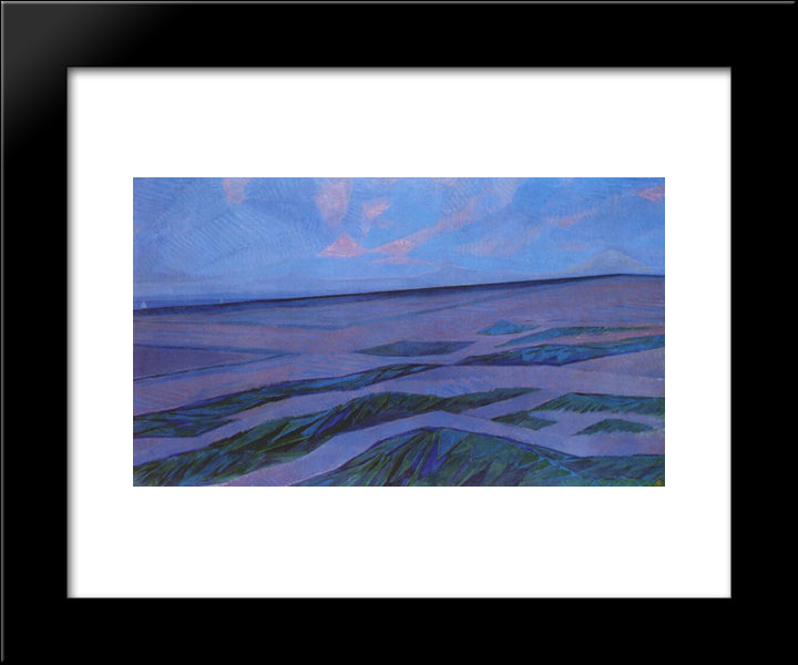 Dune Landscape 20x24 Black Modern Wood Framed Art Print Poster by Mondrian, Piet