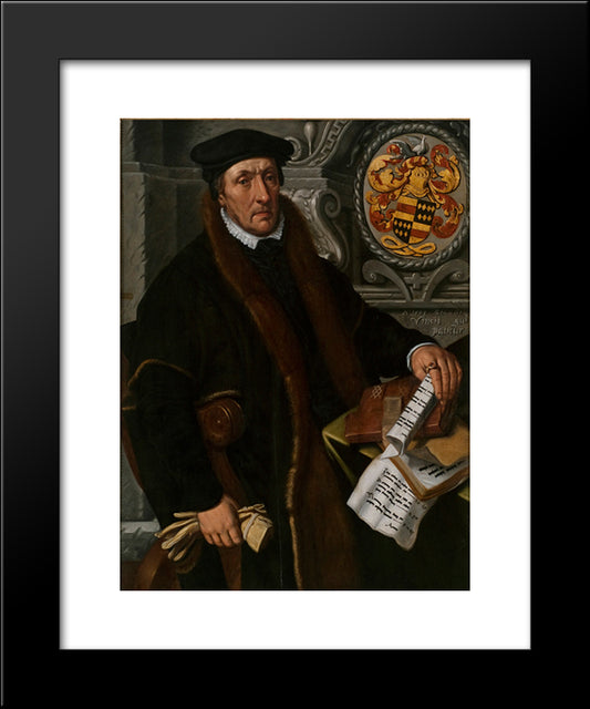 Portrait Of Simon Marten Dircsz 20x24 Black Modern Wood Framed Art Print Poster by Aertsen, Pieter