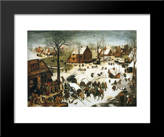 Census At Bethlehem 20x24 Black Modern Wood Framed Art Print Poster by Bruegel the Elder, Pieter