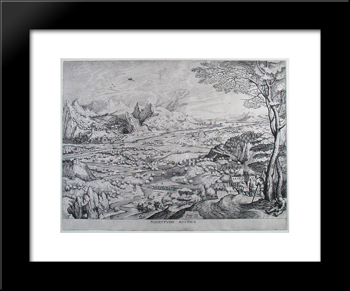 Country Concerns 20x24 Black Modern Wood Framed Art Print Poster by Bruegel the Elder, Pieter