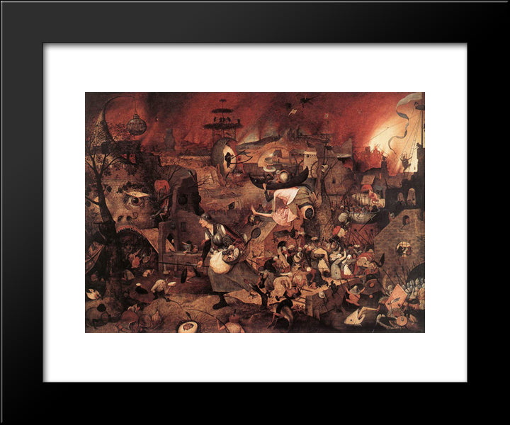 Dulle Griet (Mad Meg) 20x24 Black Modern Wood Framed Art Print Poster by Bruegel the Elder, Pieter