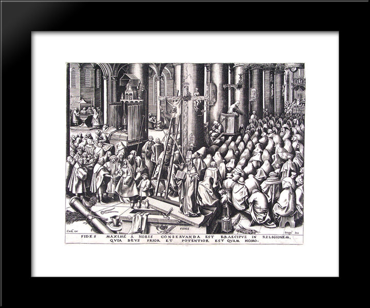 Faith 20x24 Black Modern Wood Framed Art Print Poster by Bruegel the Elder, Pieter