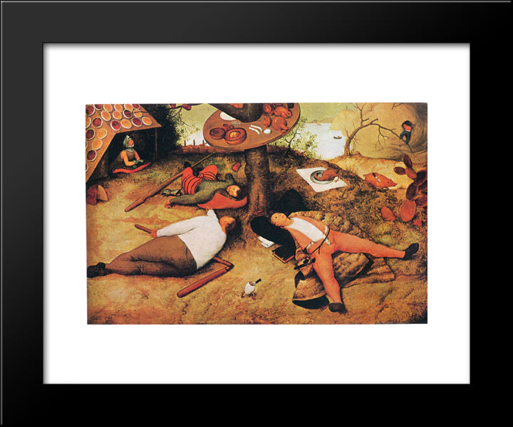 Land Of Cockaigne 20x24 Black Modern Wood Framed Art Print Poster by Bruegel the Elder, Pieter