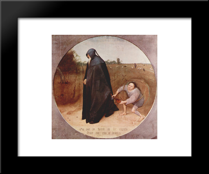 Misanthrope 20x24 Black Modern Wood Framed Art Print Poster by Bruegel the Elder, Pieter