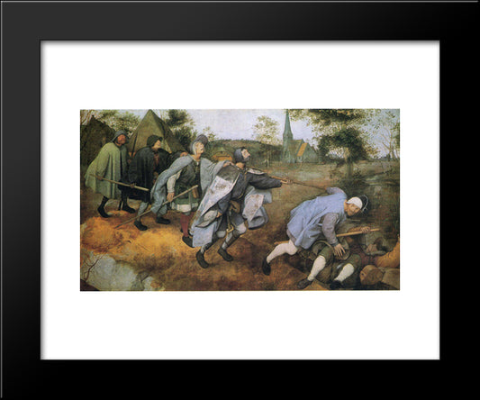 Parable Of The Blind 20x24 Black Modern Wood Framed Art Print Poster by Bruegel the Elder, Pieter