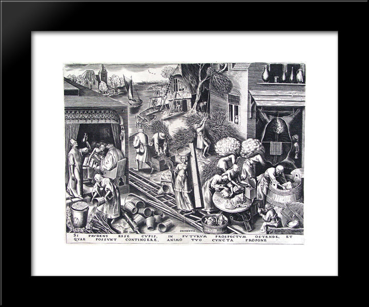 Prudence 20x24 Black Modern Wood Framed Art Print Poster by Bruegel the Elder, Pieter