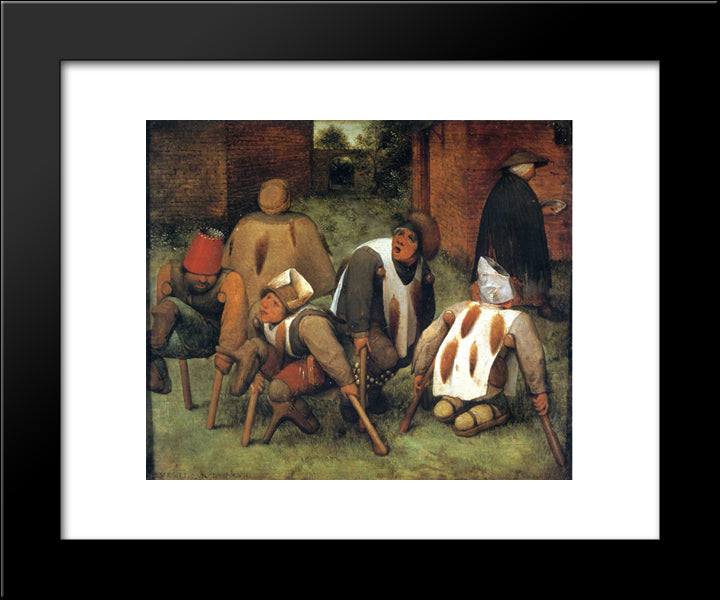 The Beggars 20x24 Black Modern Wood Framed Art Print Poster by Bruegel the Elder, Pieter