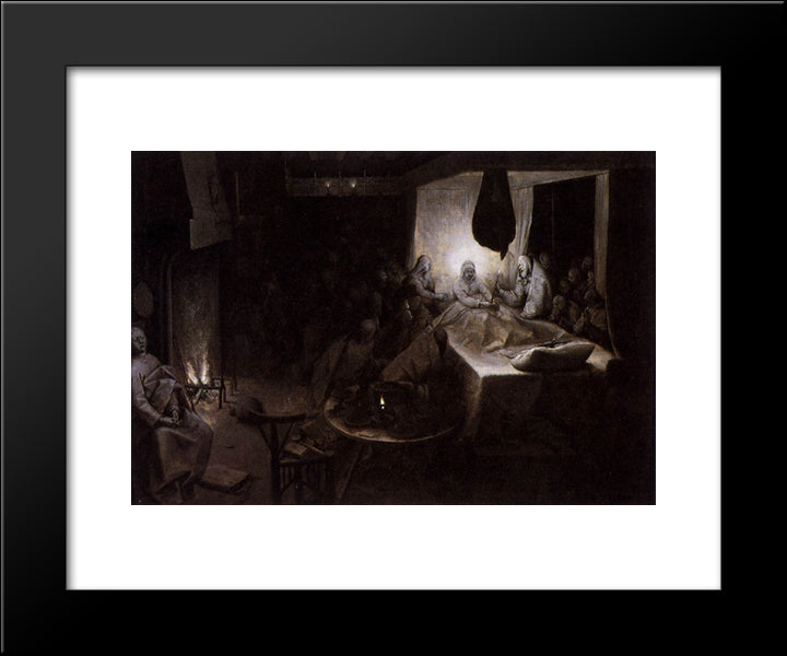 The Death Of The Virgin 20x24 Black Modern Wood Framed Art Print Poster by Bruegel the Elder, Pieter