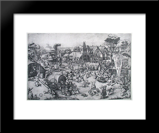 The Fair On St. George'S Day 20x24 Black Modern Wood Framed Art Print Poster by Bruegel the Elder, Pieter