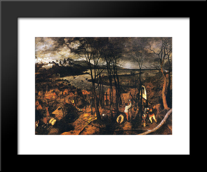 The Gloomy Day 20x24 Black Modern Wood Framed Art Print Poster by Bruegel the Elder, Pieter