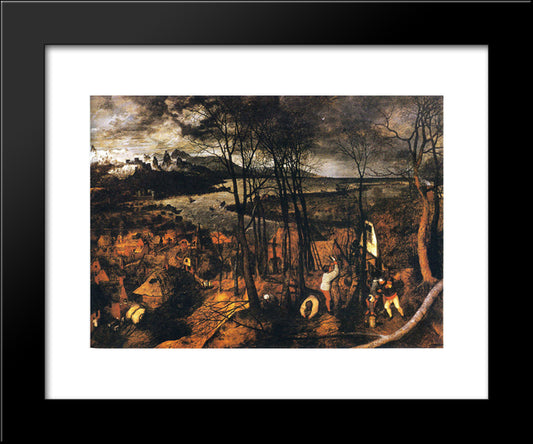 The Gloomy Day 20x24 Black Modern Wood Framed Art Print Poster by Bruegel the Elder, Pieter