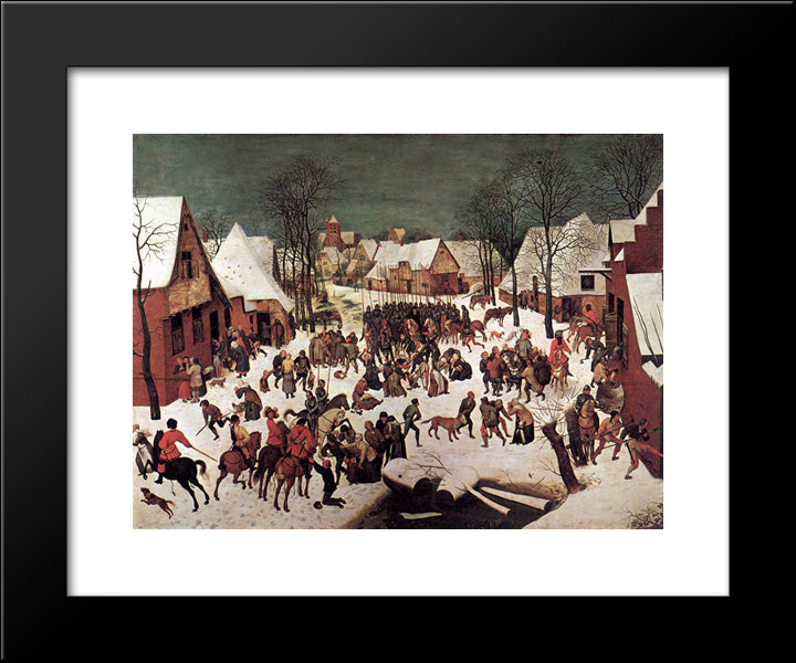 The Massacre Of The Innocents 20x24 Black Modern Wood Framed Art Print Poster by Bruegel the Elder, Pieter