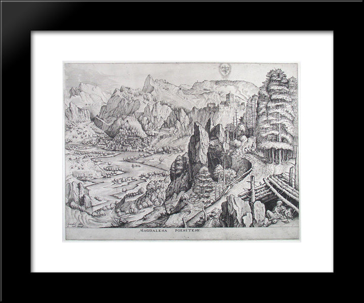 The Penitent Magdalene 20x24 Black Modern Wood Framed Art Print Poster by Bruegel the Elder, Pieter