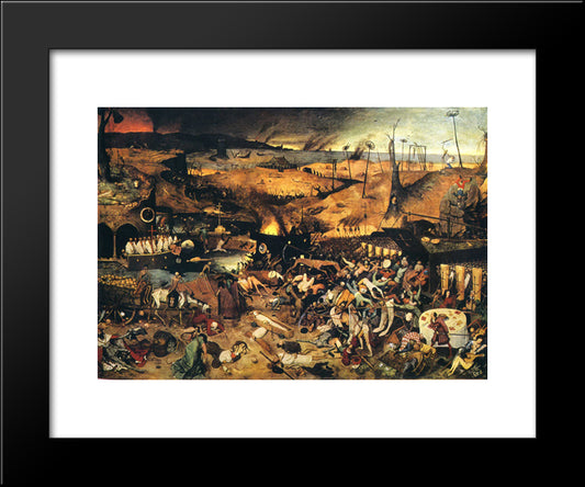The Triumph Of Death 20x24 Black Modern Wood Framed Art Print Poster by Bruegel the Elder, Pieter