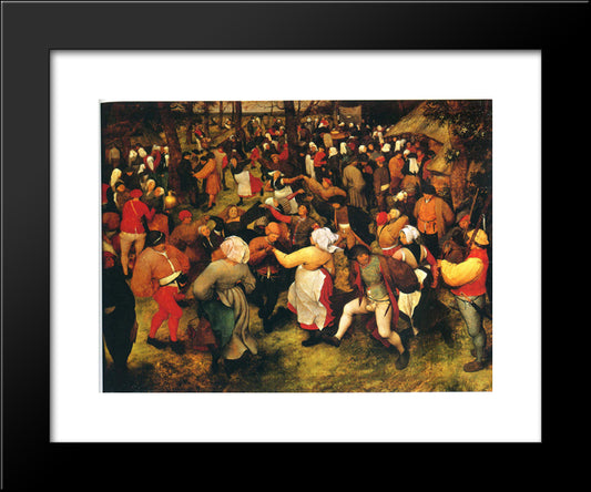 The Wedding Dance In The Open Air 20x24 Black Modern Wood Framed Art Print Poster by Bruegel the Elder, Pieter