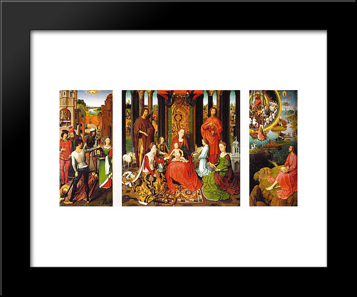 Triptych 20x24 Black Modern Wood Framed Art Print Poster by Bruegel the Elder, Pieter