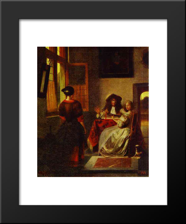 Concert 20x24 Black Modern Wood Framed Art Print Poster by Hooch, Pieter de