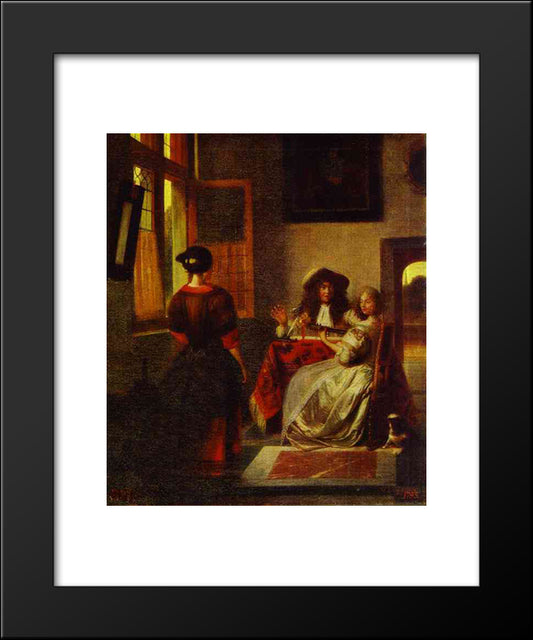 Concert 20x24 Black Modern Wood Framed Art Print Poster by Hooch, Pieter de