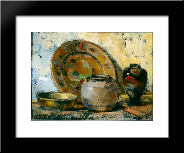 Still Life 20x24 Black Modern Wood Framed Art Print Poster by Wenning, Pieter