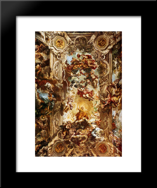 Allegory Of Divine Providence And Barberini Power 20x24 Black Modern Wood Framed Art Print Poster by Cortona, Pietro da