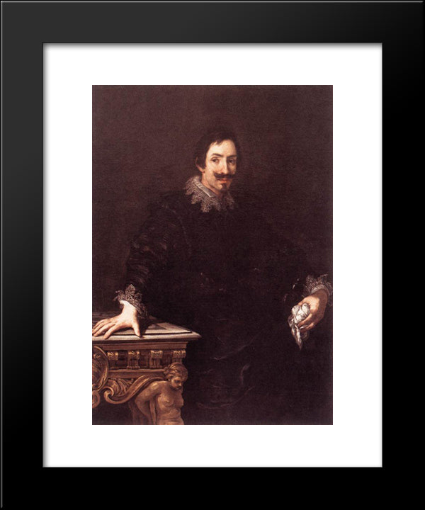 Marcello Sacchetti 20x24 Black Modern Wood Framed Art Print Poster by Cortona, Pietro da