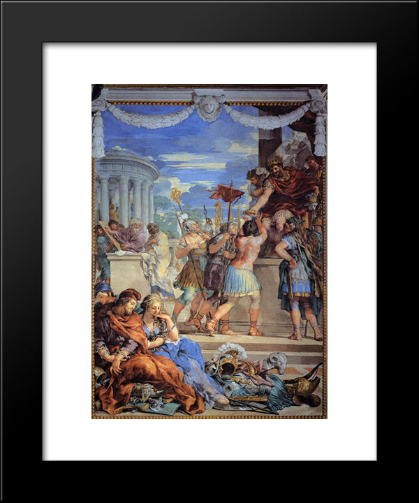 The Age Of Bronze 20x24 Black Modern Wood Framed Art Print Poster by Cortona, Pietro da