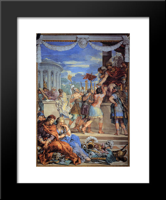 The Age Of Bronze 20x24 Black Modern Wood Framed Art Print Poster by Cortona, Pietro da