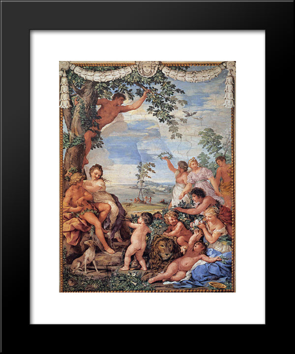 The Golden Age 20x24 Black Modern Wood Framed Art Print Poster by Cortona, Pietro da