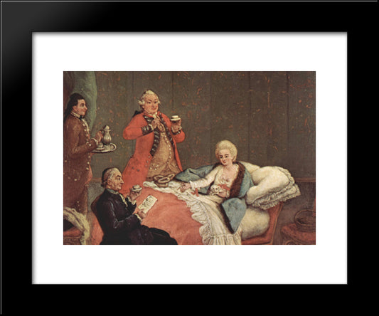 Early Morning Chocolate 20x24 Black Modern Wood Framed Art Print Poster by Longhi, Pietro