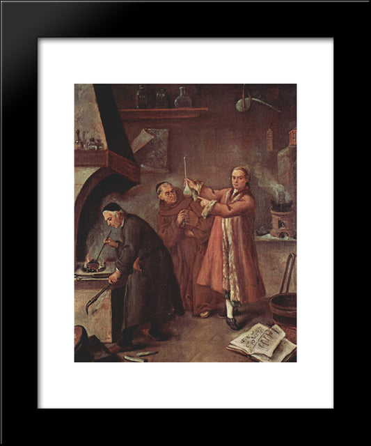 The Alchemists 20x24 Black Modern Wood Framed Art Print Poster by Longhi, Pietro