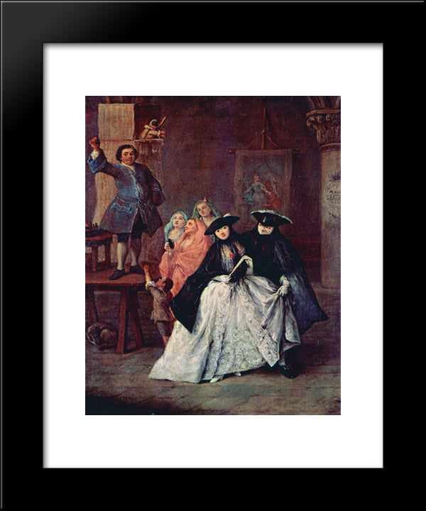 The Charlatan 20x24 Black Modern Wood Framed Art Print Poster by Longhi, Pietro