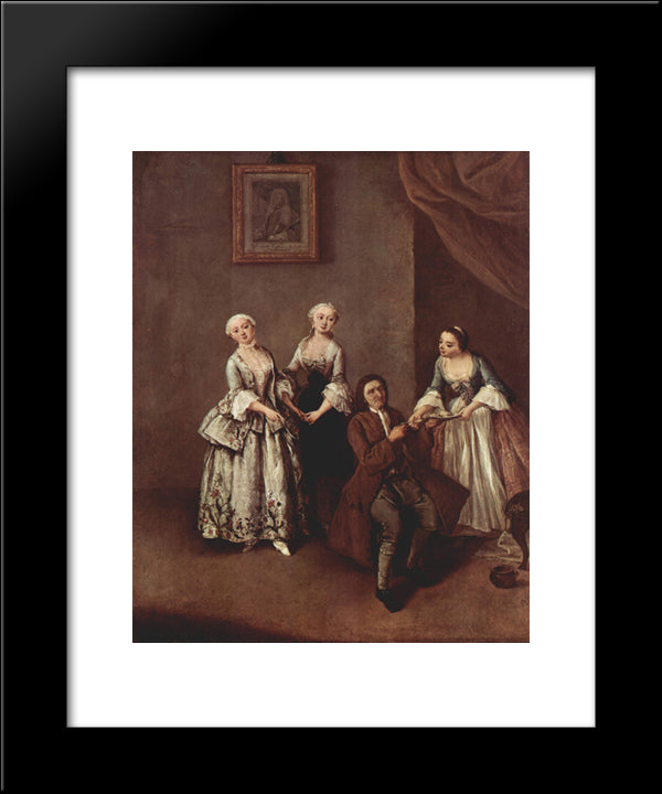 The Family 20x24 Black Modern Wood Framed Art Print Poster by Longhi, Pietro