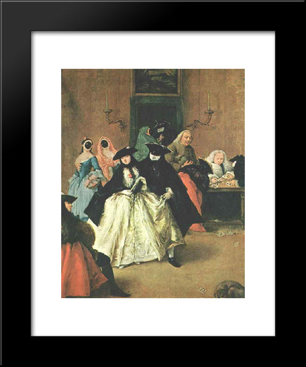 The Parlour 20x24 Black Modern Wood Framed Art Print Poster by Longhi, Pietro