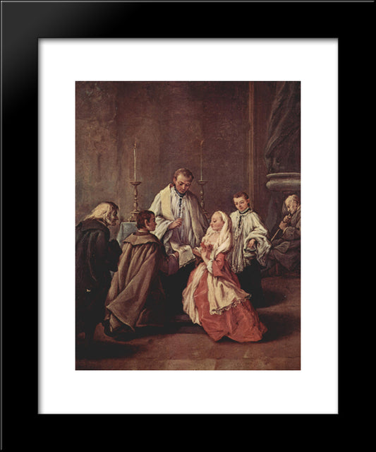 The Sacrament Of Marriage 20x24 Black Modern Wood Framed Art Print Poster by Longhi, Pietro