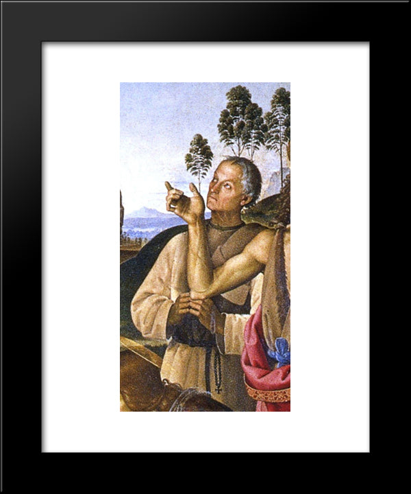 Giovanni Colombini 20x24 Black Modern Wood Framed Art Print Poster by Perugino, Pietro