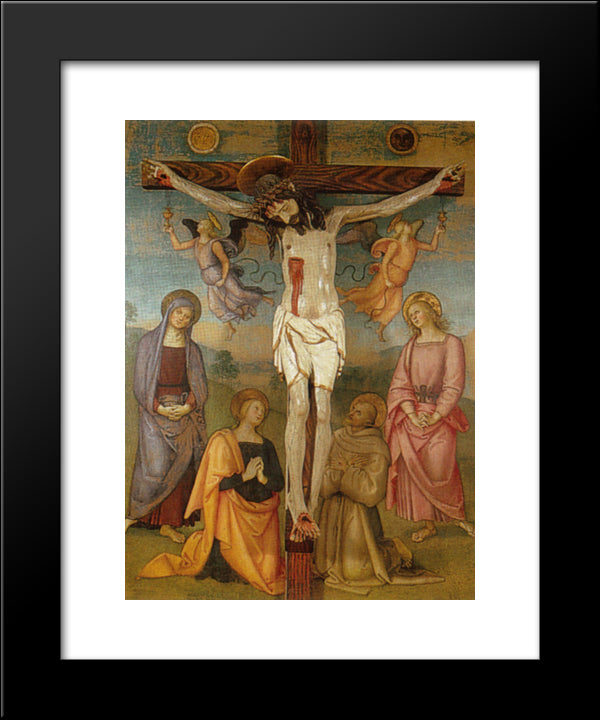 Pala Di Monteripido 20x24 Black Modern Wood Framed Art Print Poster by Perugino, Pietro