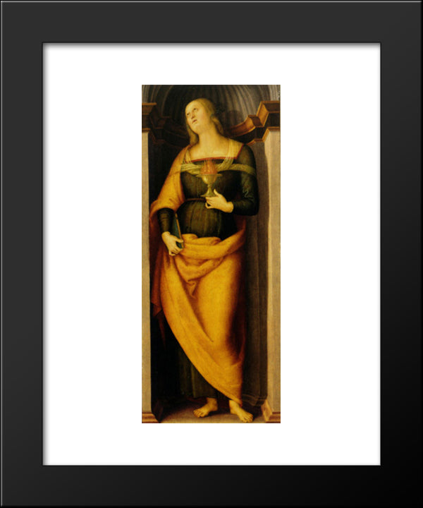 Polyptych Annunziata (St. Illuminata) 20x24 Black Modern Wood Framed Art Print Poster by Perugino, Pietro