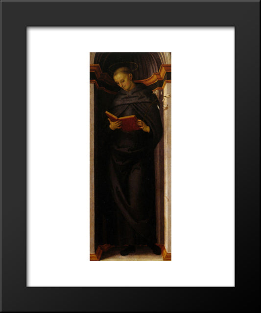 Polyptych Annunziata (St. Philip Benizi) 20x24 Black Modern Wood Framed Art Print Poster by Perugino, Pietro