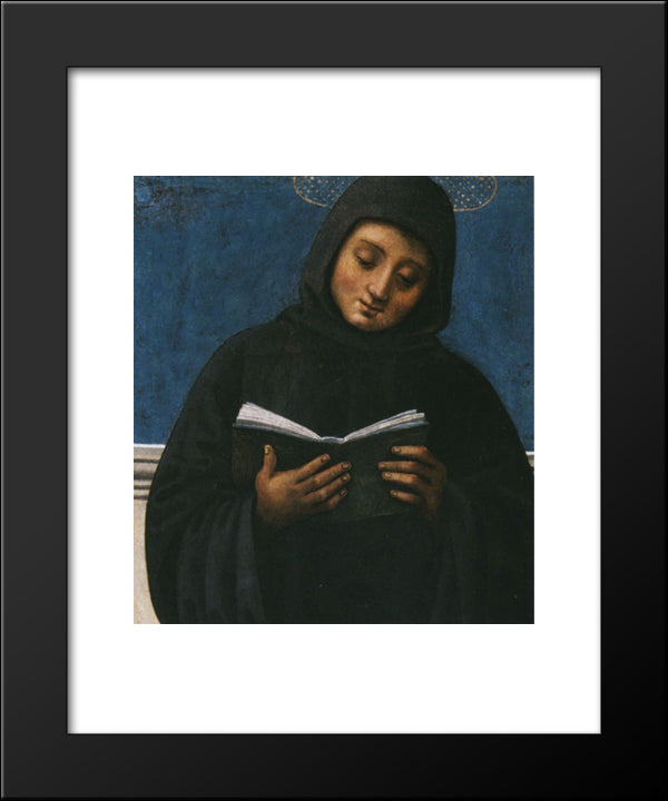 Polyptych Of St. Peter (San Mauro) 20x24 Black Modern Wood Framed Art Print Poster by Perugino, Pietro