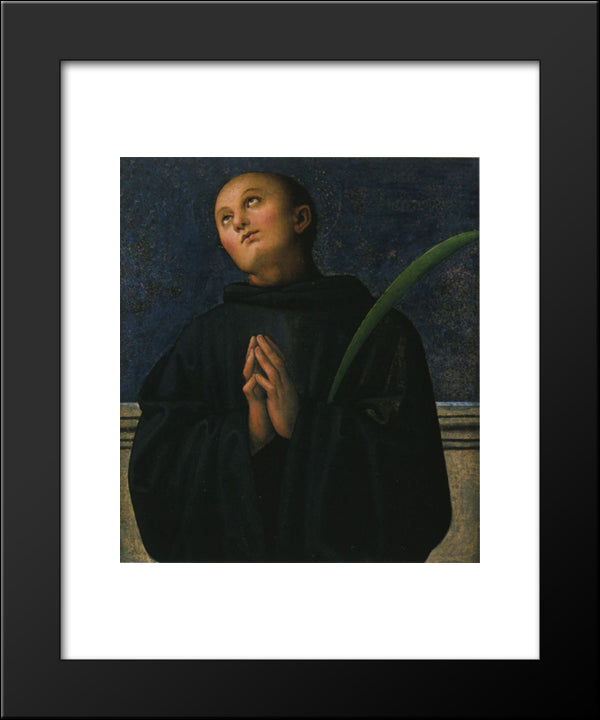 Polyptych Of St. Peter (San Placido) 20x24 Black Modern Wood Framed Art Print Poster by Perugino, Pietro