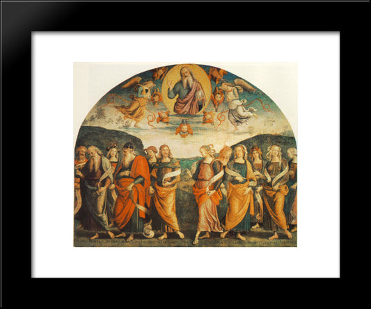 The Almighty With Prophets And Sybils 20x24 Black Modern Wood Framed Art Print Poster by Perugino, Pietro