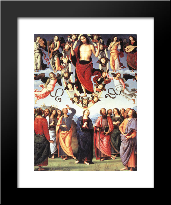 The Ascension Of Christ 20x24 Black Modern Wood Framed Art Print Poster by Perugino, Pietro