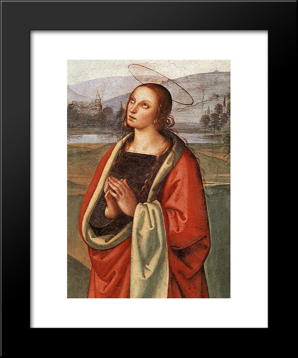 The Pazzi Crucifixion (Detail 2) 20x24 Black Modern Wood Framed Art Print Poster by Perugino, Pietro