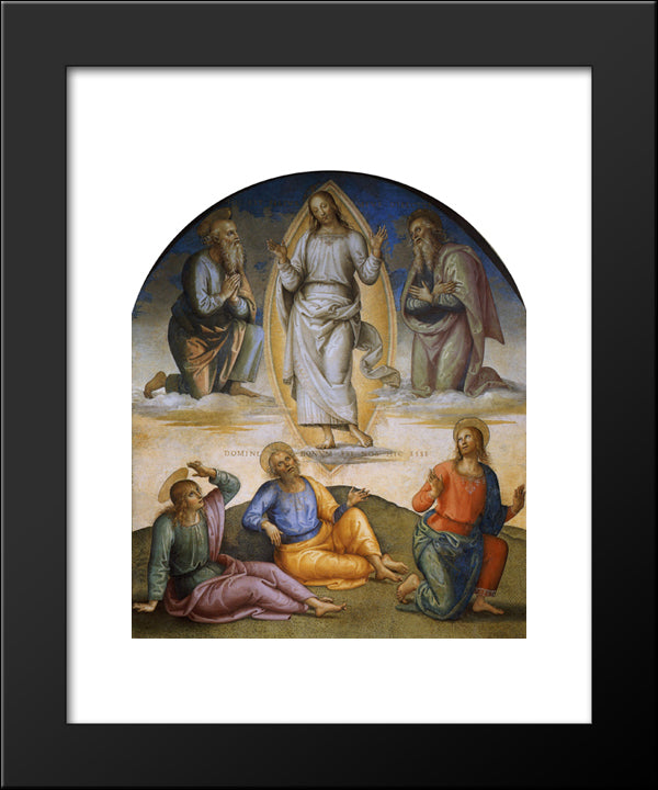 Transfiguration 20x24 Black Modern Wood Framed Art Print Poster by Perugino, Pietro