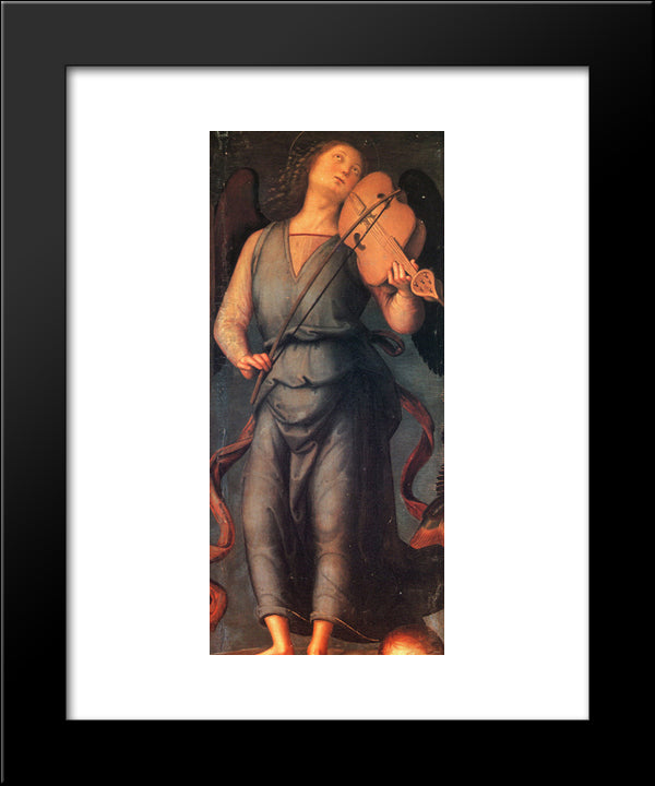 Vallombrosa Altar (Detail) 20x24 Black Modern Wood Framed Art Print Poster by Perugino, Pietro