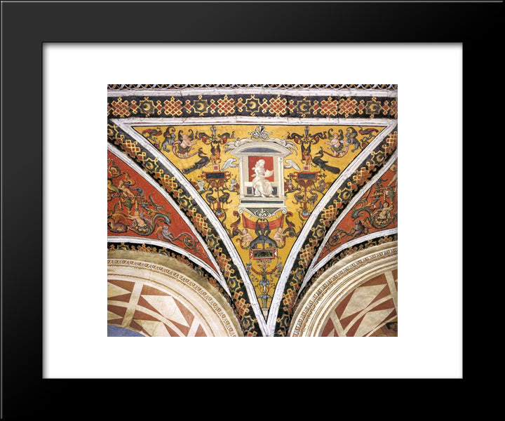 Ceiling Decoration (Detail) 20x24 Black Modern Wood Framed Art Print Poster by Pinturicchio