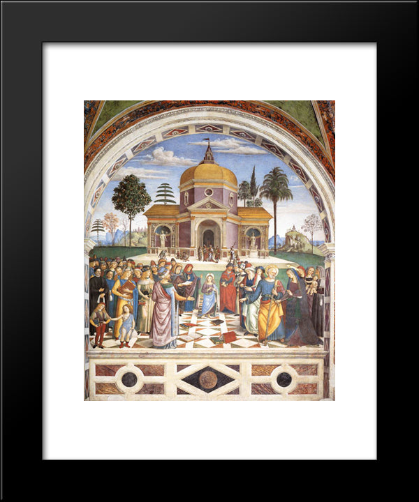 Christ Among The Doctors 20x24 Black Modern Wood Framed Art Print Poster by Pinturicchio