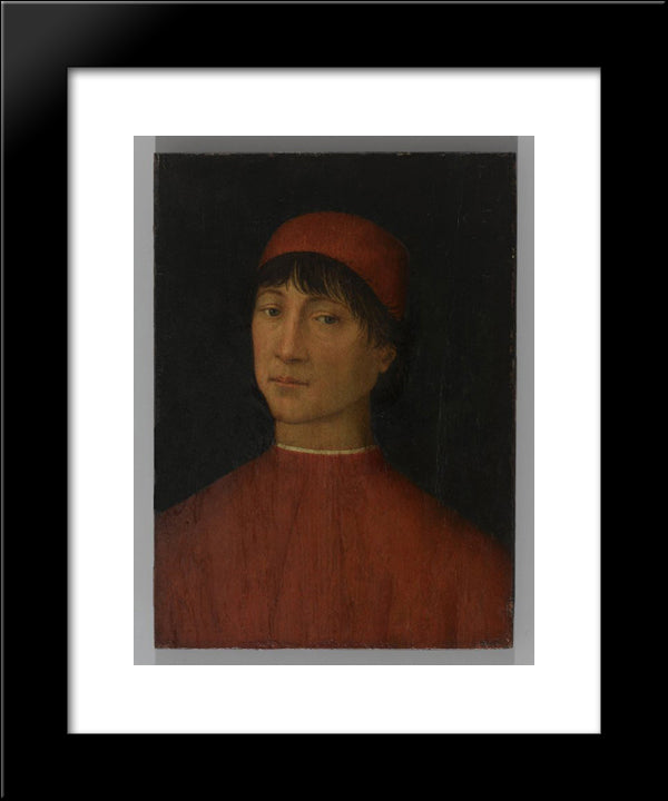Portrait Of A Young Man 20x24 Black Modern Wood Framed Art Print Poster by Pinturicchio
